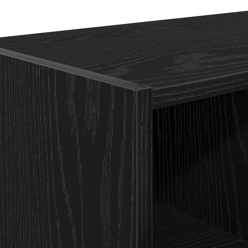 vidaXL apavu plaukti 2 gab sakraujami melnais ozols 89,5x30x40 cm