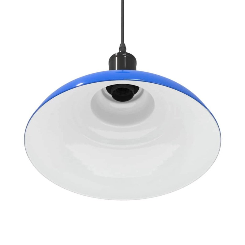 vidaXL piekaramā lampa, regulējams augstums E27 spīdums zils DIA 31 cm