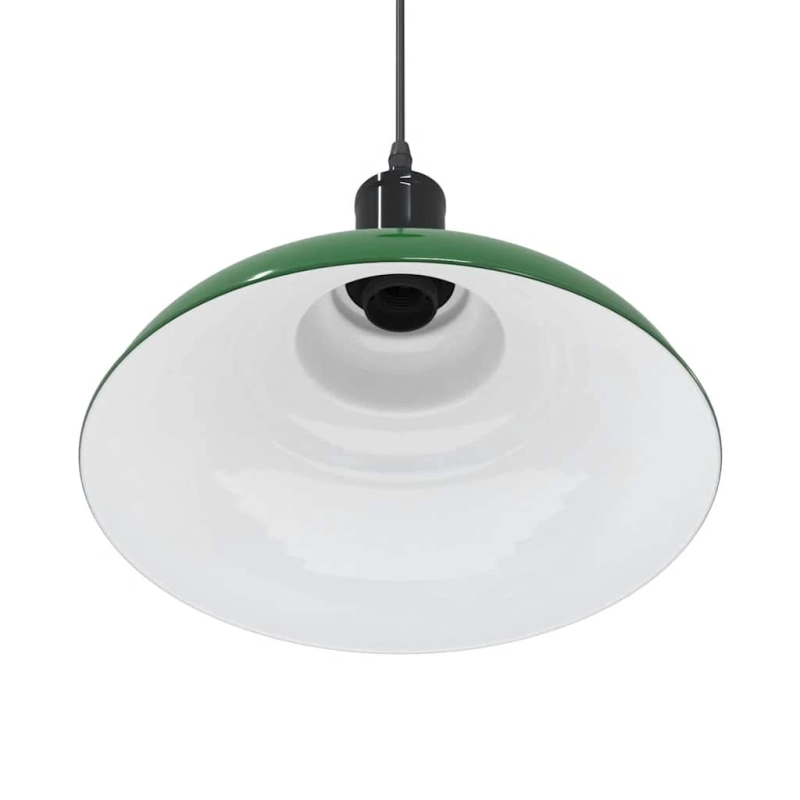 vidaXL piekaramā lampa Regulējams augstums E27 Gloss Green DIA 31 cm
