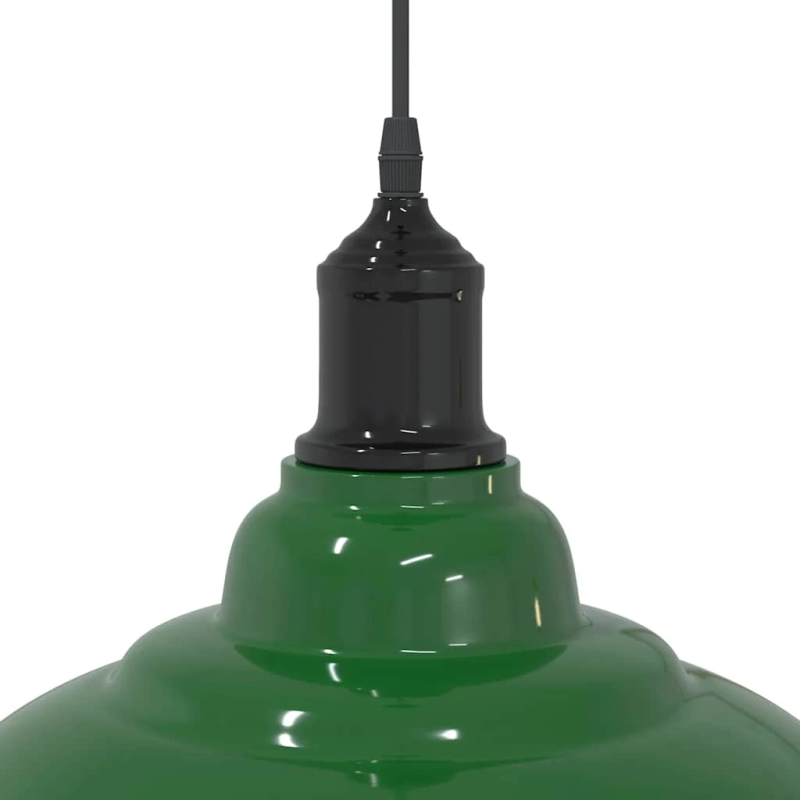 vidaXL piekaramā lampa Regulējams augstums E27 Gloss Green DIA 31 cm