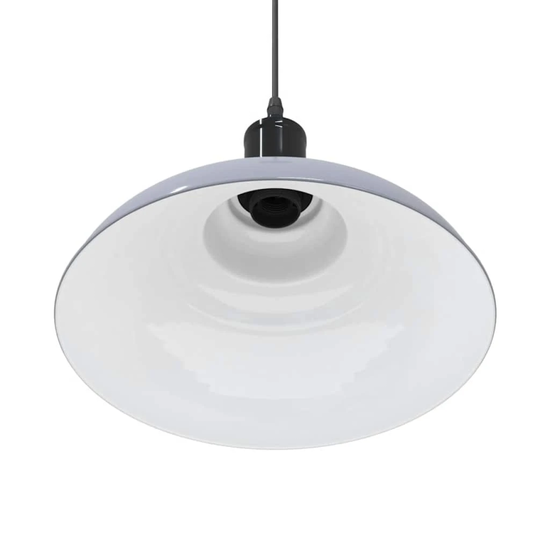 vidaXL piekaramā lampa, regulējams augstums E27 spīdīgs pelēks DIA 31 cm