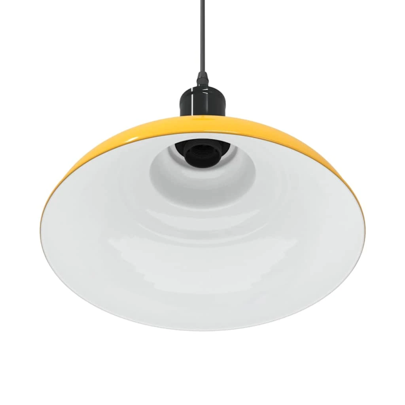 vidaXL piekaramā lampa, regulējams augstums E27 spīdums dzeltens DIA31cm
