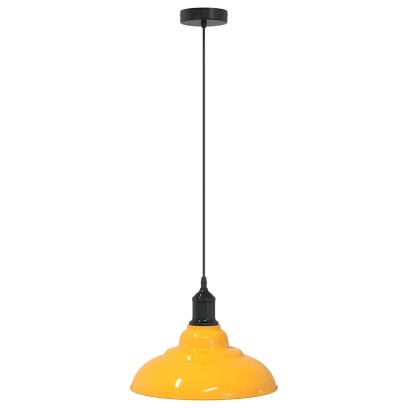 vidaXL piekaramā lampa, regulējams augstums E27 spīdums dzeltens DIA31cm