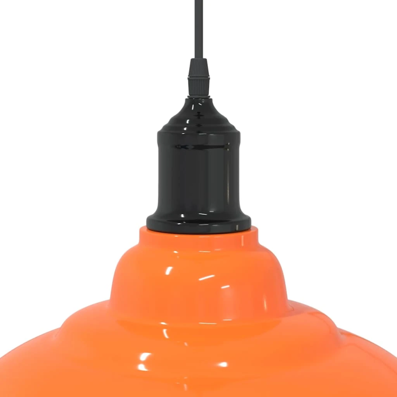 vidaXL piekaramā lampa Regulējams augstums E27 Gloss Orange DIA 31 cm