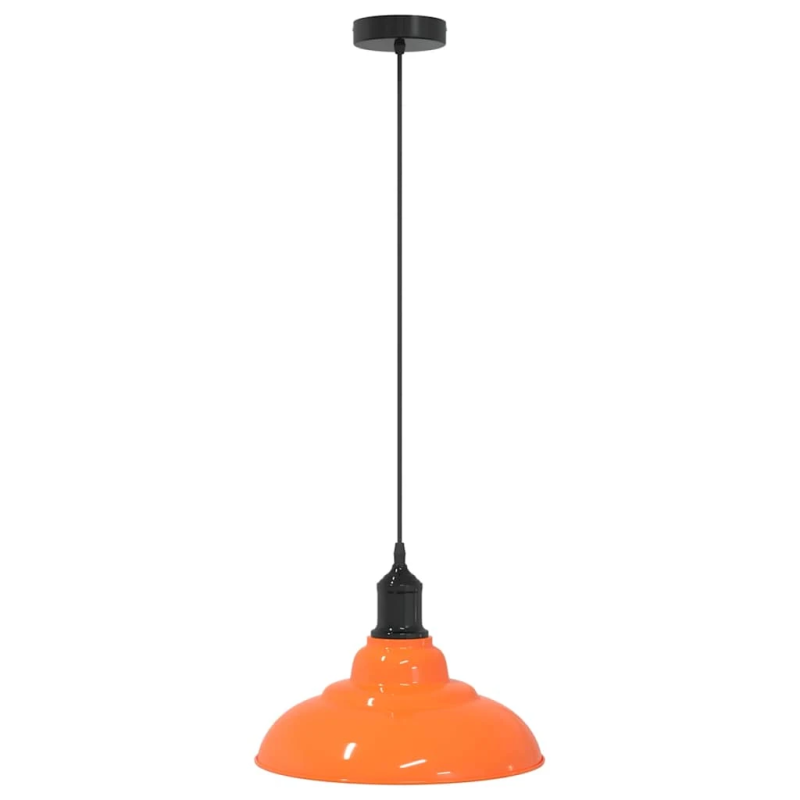 vidaXL piekaramā lampa Regulējams augstums E27 Gloss Orange DIA 31 cm