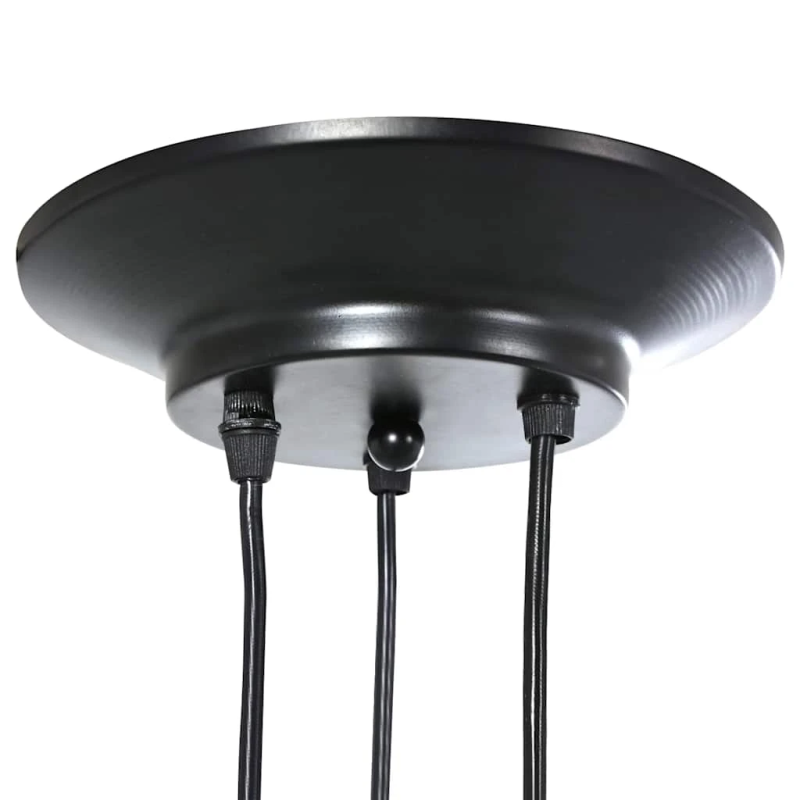 vidaXL piekarināma lampa ar 3 lampu turētājiem E27 Black Metal