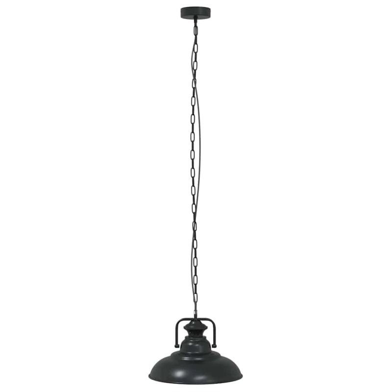 vidaXL Piekaramā lampa E27 Melna DIA 31 cm Gludeklis