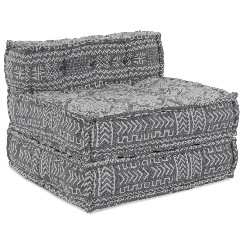 vidaXL Modulārais dīvāns Gaiši pelēks 70 x 70 x 56 cm audums