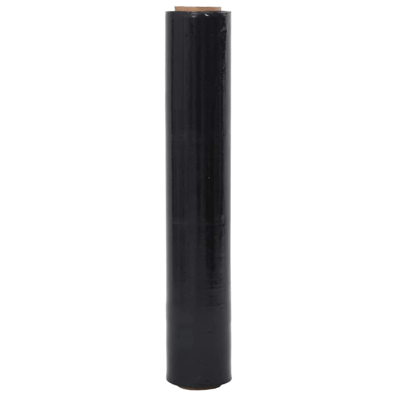 vidaXL Stretch Film 6 gab Melna 20 μm 50 cm x 300 m