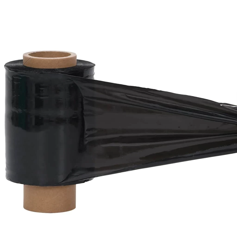 vidaXL Stretch Films 50 gab Melns 23 µm 10 cm x 150 m