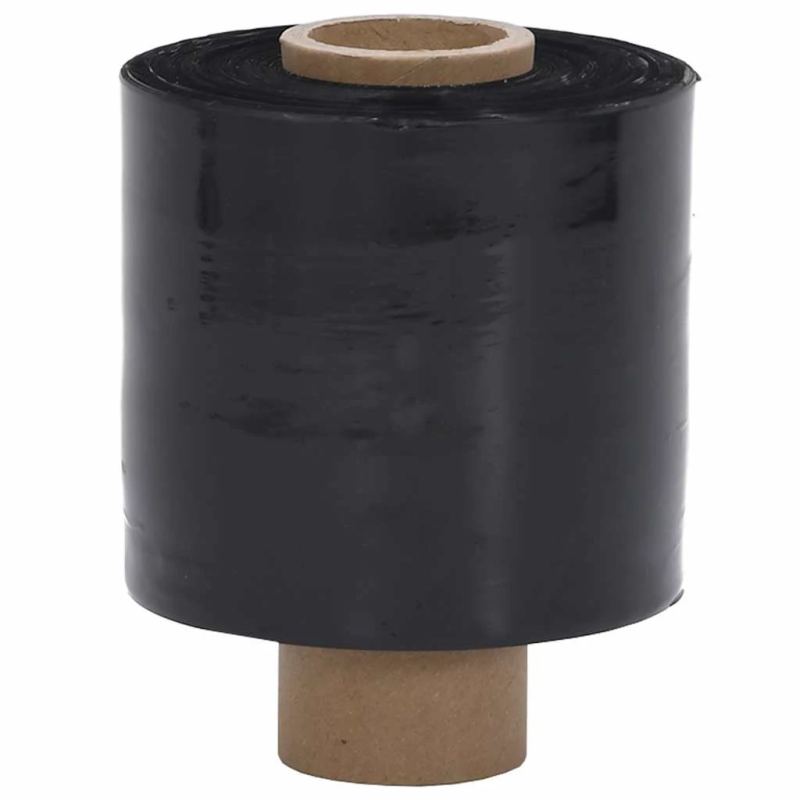 vidaXL Stretch Films 10 gab Melns 23 µm 10 cm x 300 m