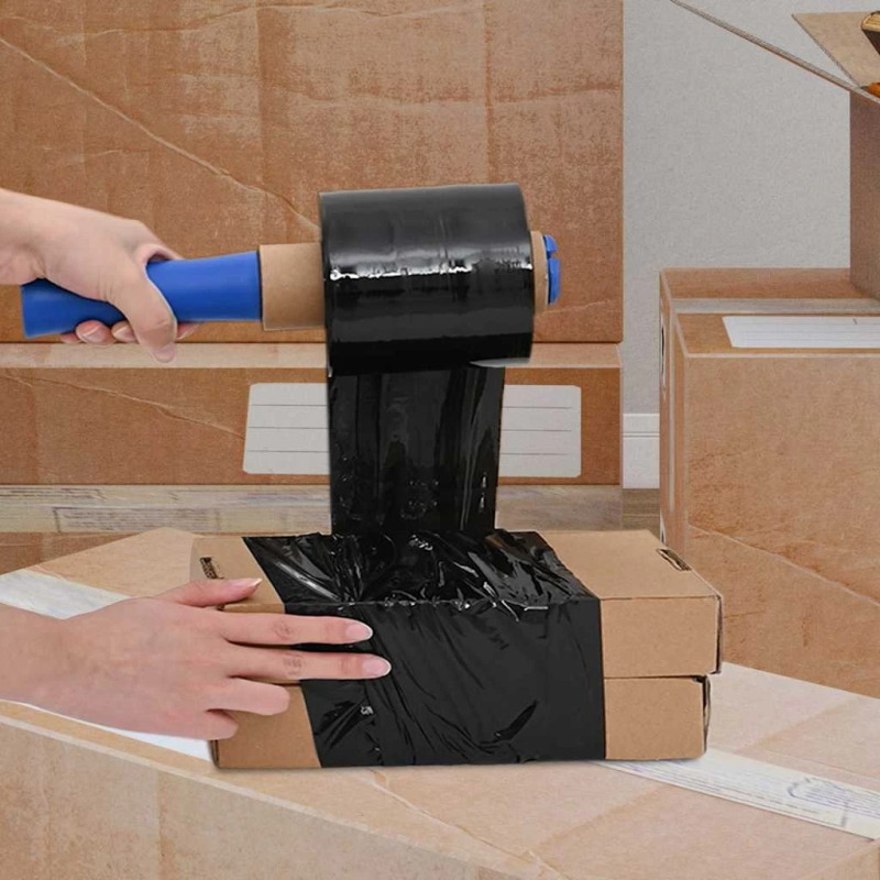 vidaXL Stretch Films 10 gab Melns 23 µm 10 cm x 300 m