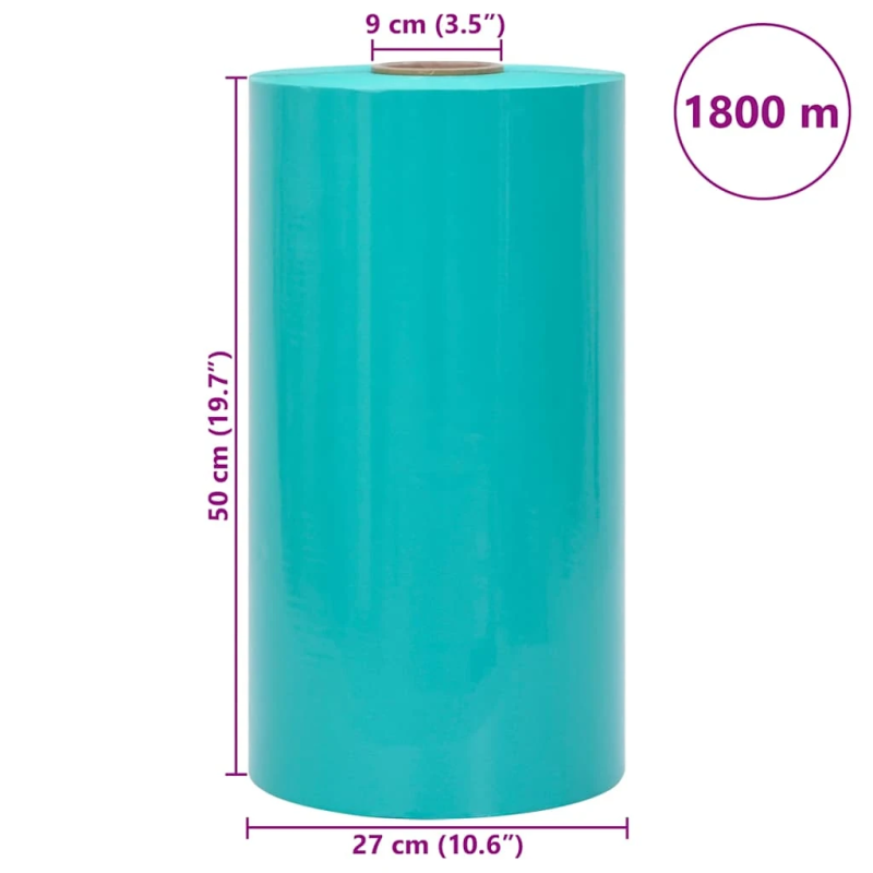 vidaXL lauksaimniecības elastīga plēve zaļa 25 µm 50 cm x 1800 m