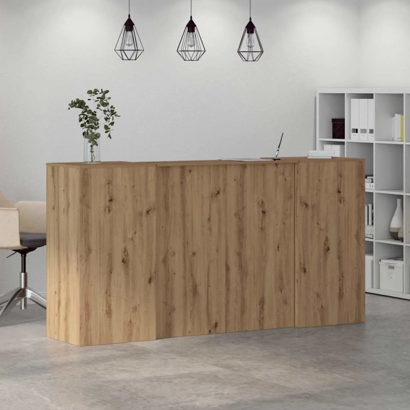 vidaXL reģistratūra, koka krāsa, 200x50x103,5 cm, inženierijas koks