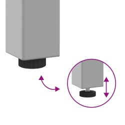 vidaXL Darbagalds ar atvilktni Melns un pelēks 100 x 55 x 85 cm