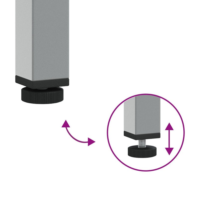 vidaXL Darbagalds ar atvilktni Melns un pelēks 50 x 55 x 85 cm