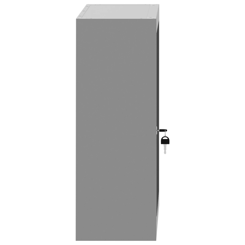 vidaXL Rīku skapis ar plauktu Melns un pelēks 50 x 20 x 55 cm