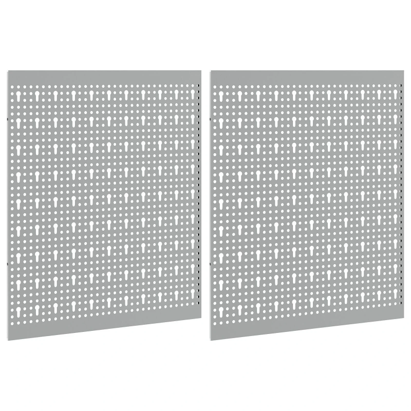 vidaXL Rīku sienas panelis 2 pcs Pelēka 100 x 1 x 60 cm