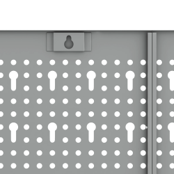 vidaXL Rīku sienas panelis 3 pcs Pelēka 150 x 1 x 60 cm