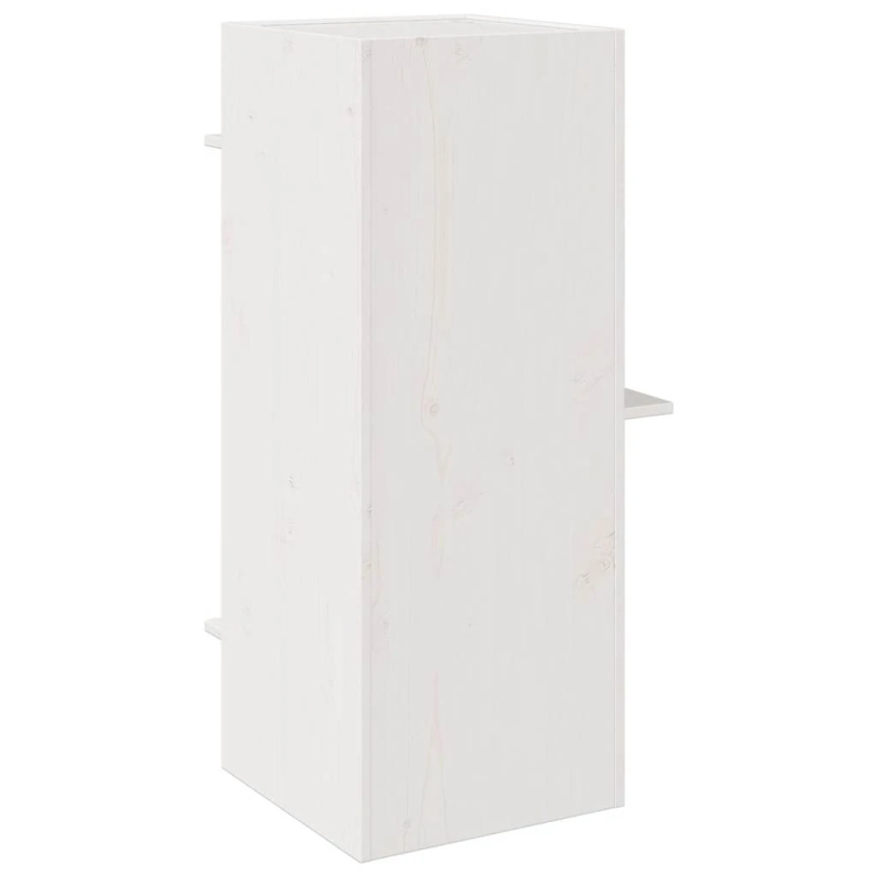 vidaXL kaķu māja, balta, 43x43x90 cm, priedes masīvkoks