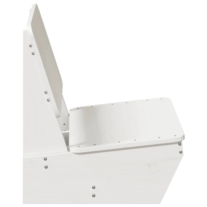 vidaXL dārza krēsls, balts, 60x64x70,5 cm, priedes masīvkoks