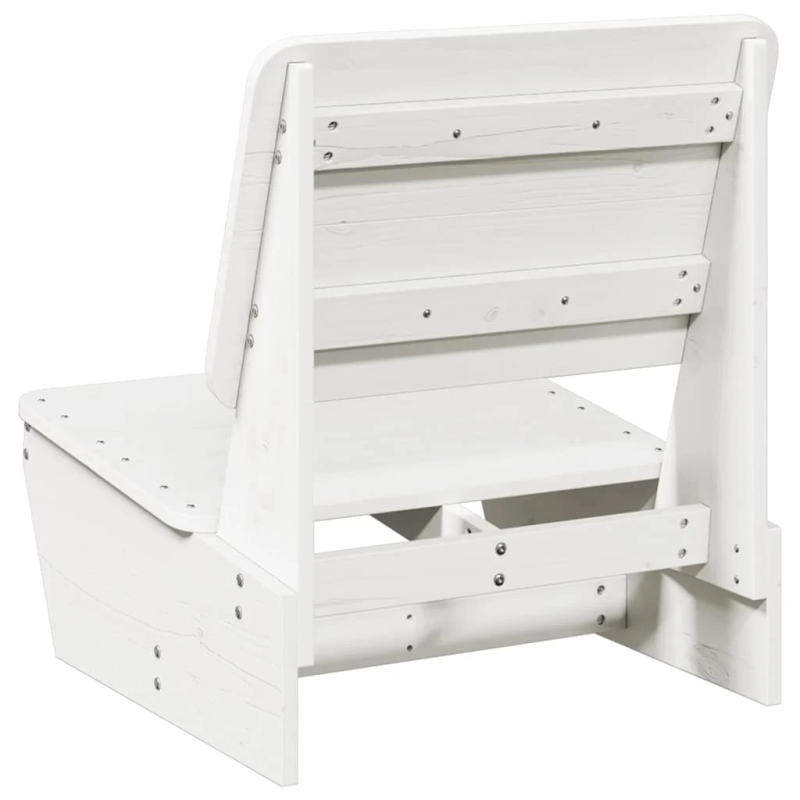 vidaXL dārza krēsls, balts, 60x64x70,5 cm, priedes masīvkoks