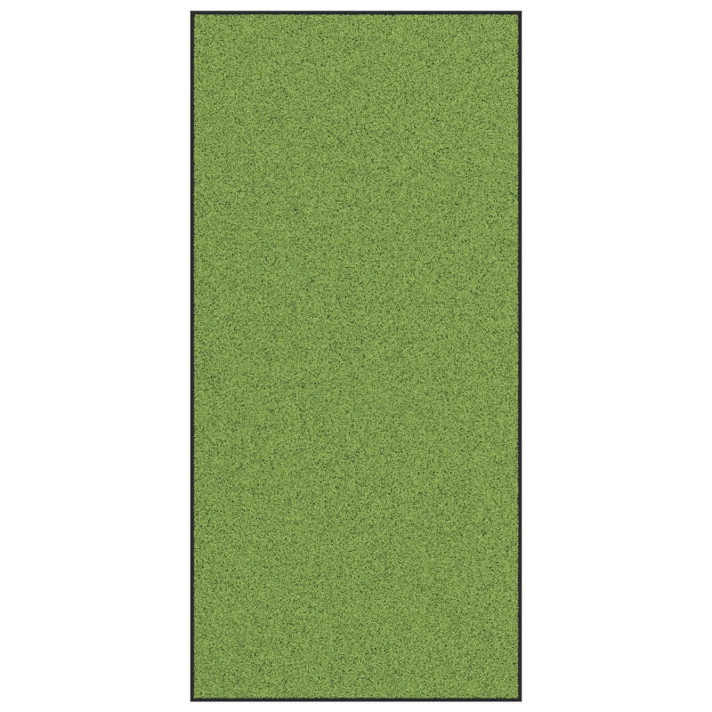 vidaXL Durvju paklājs Cits Zaļš un melns 120 x 250 cm Poliamīds un PVC