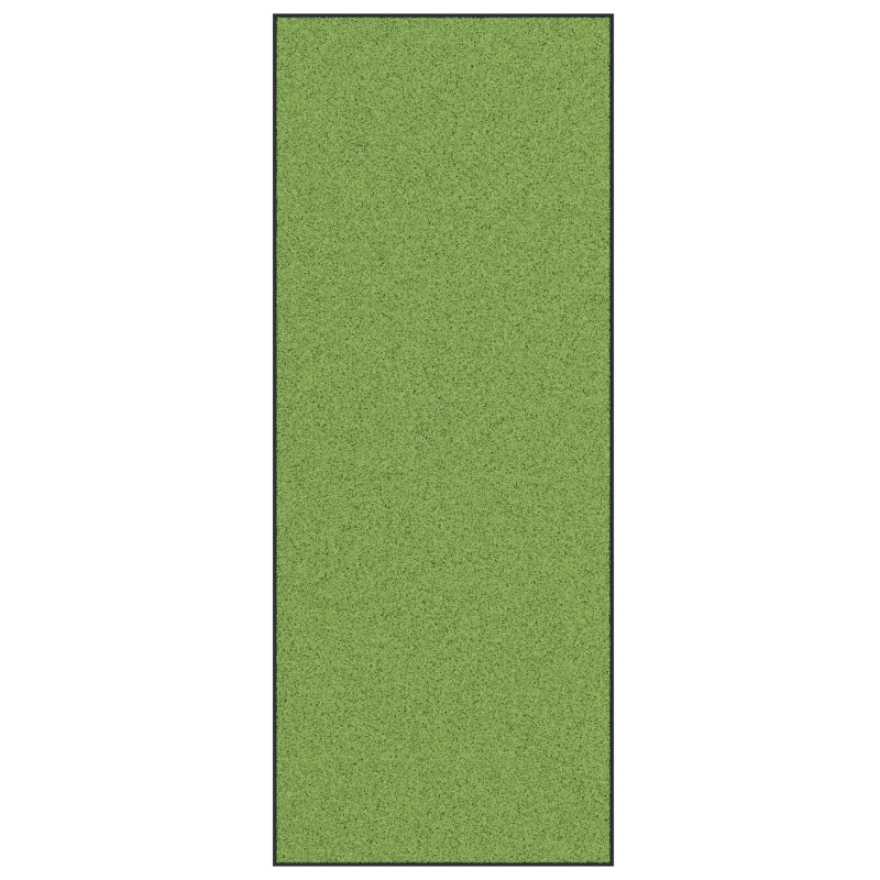 vidaXL Durvju paklājs Cits Zaļš un melns 120 x 300 cm Poliamīds un PVC