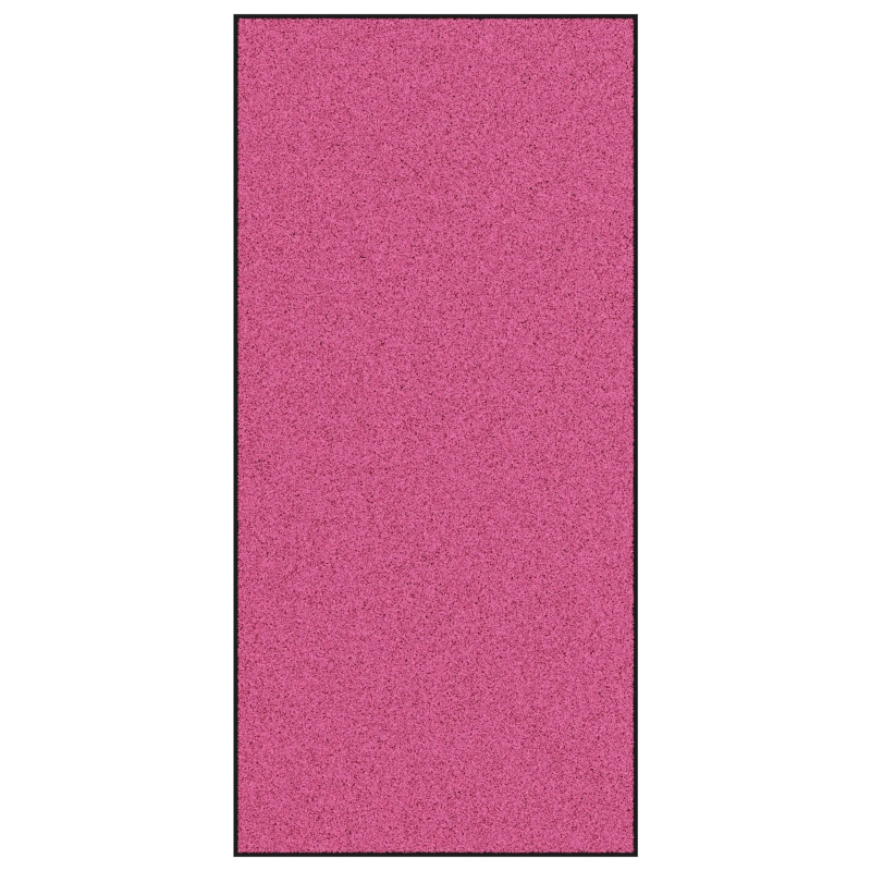 vidaXL Durvju paklājs Rožains un melns 120 x 250 cm Poliamīds un PVC