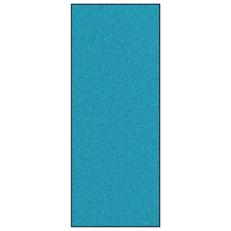 vidaXL Durvju paklājs Cits Cyan un melns 120 x 300 cm Poliamīds un PVC