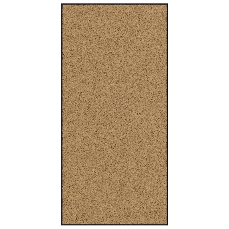 vidaXL Durvju paklājs Cits Krēmkrāsas un melns 120 x 250 cm