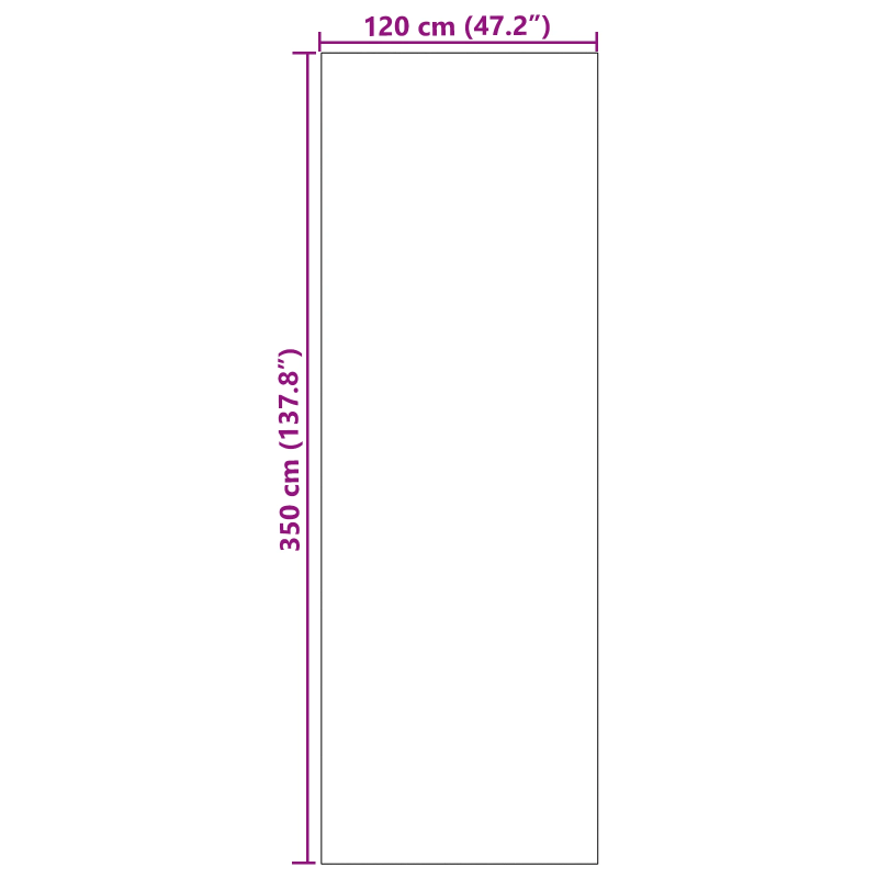 vidaXL Durvju paklājs Cits Krēmkrāsas un melns 120 x 350 cm