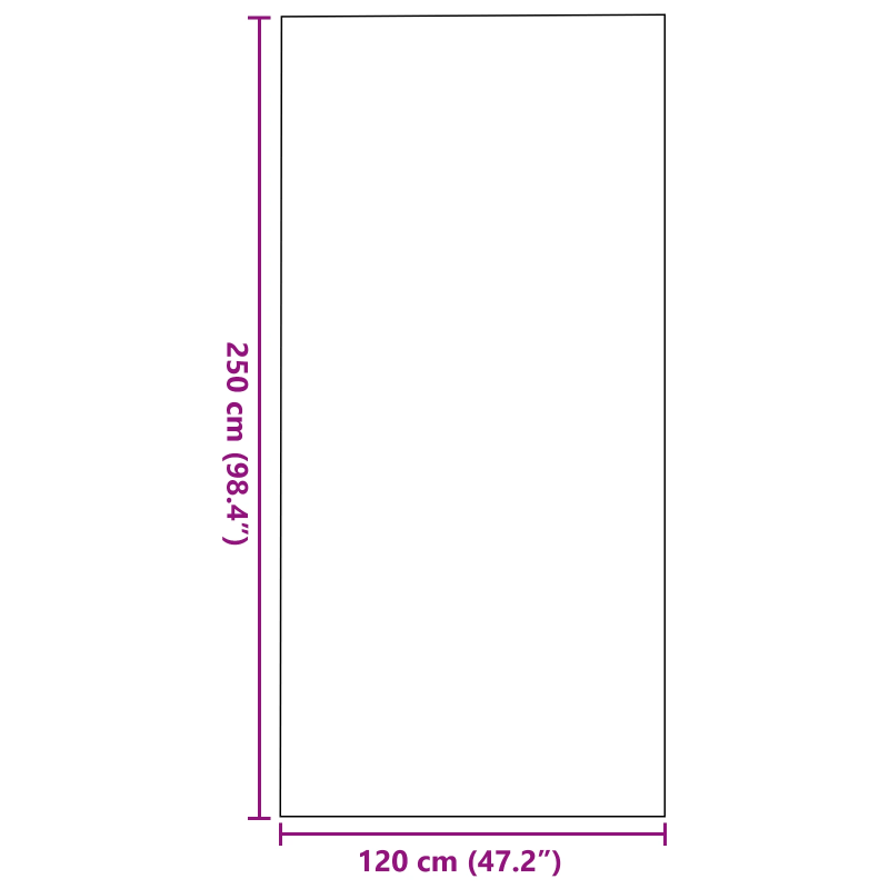 vidaXL Durvju paklājs Cits Antracīts un melns 120 x 250 cm