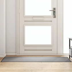 vidaXL Durvju paklājs Cits Pelēks un melns 60 x 180 cm