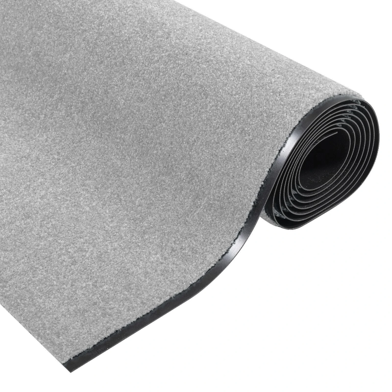 vidaXL Durvju paklājs Cits Pelēks un melns 120 x 400 cm