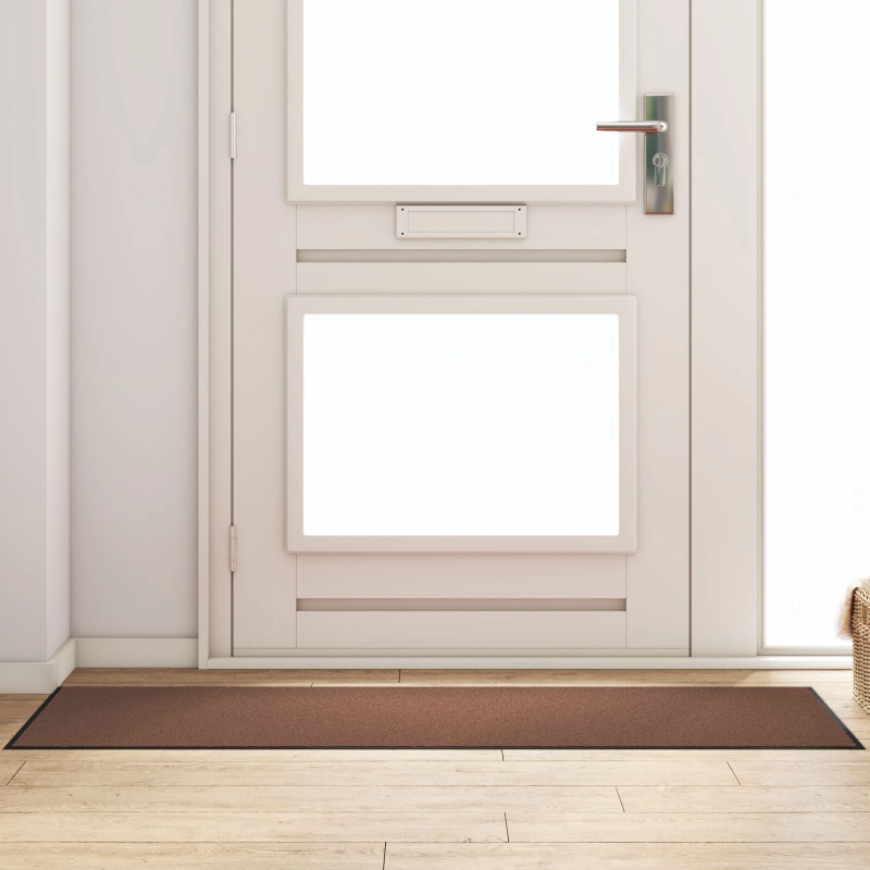 vidaXL Durvju paklājs Cits Brūns un melns 60 x 180 cm