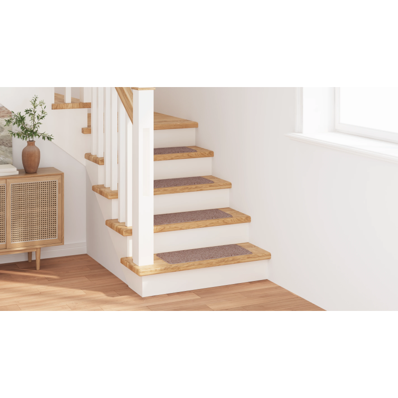 vidaXL Antislip kāpņu paklāji 15 pcs Gaiši brūna 60 x 25 cm PP