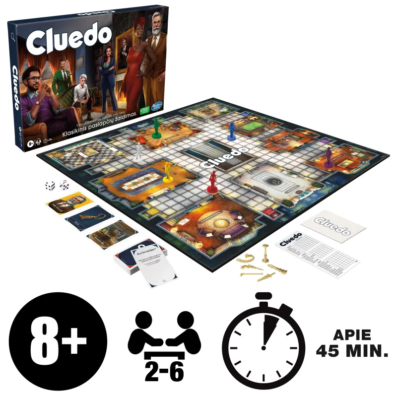 CLUEDO Klasikinis paslapčių žaidimas, lietuvių k.
