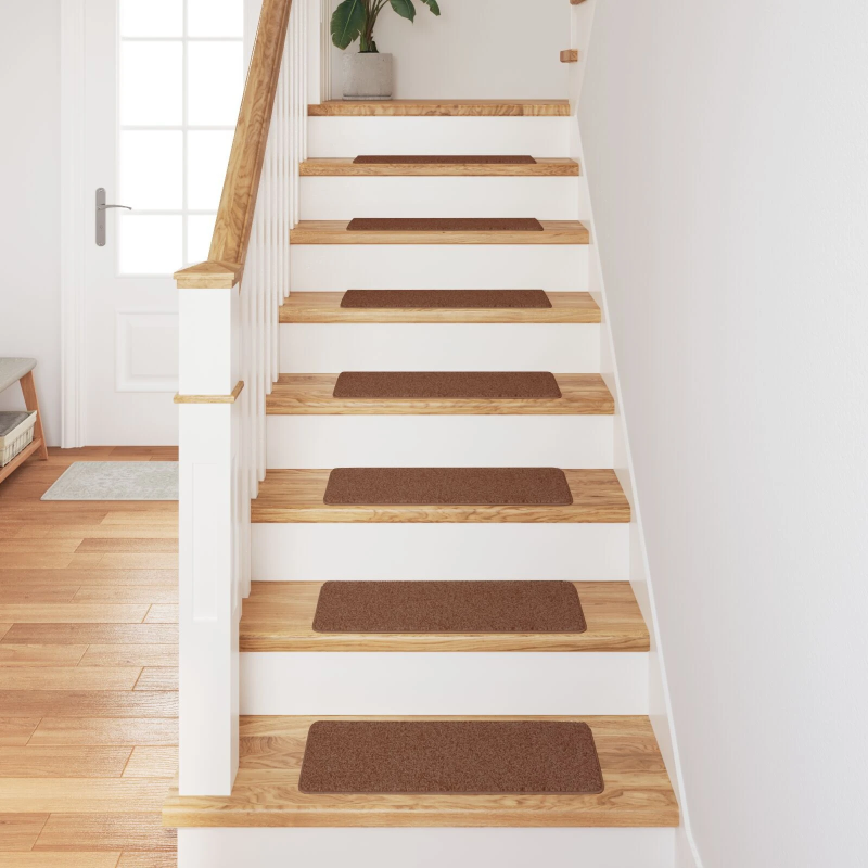 vidaXL Antislip kāpņu paklāji 15 pcs Dzeltena 60 x 25 cm PP