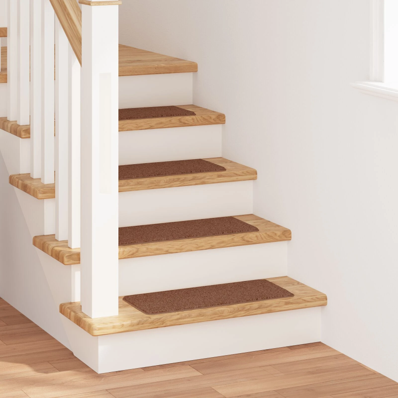 vidaXL Antislip kāpņu paklāji 15 pcs Dzeltena 60 x 25 cm PP