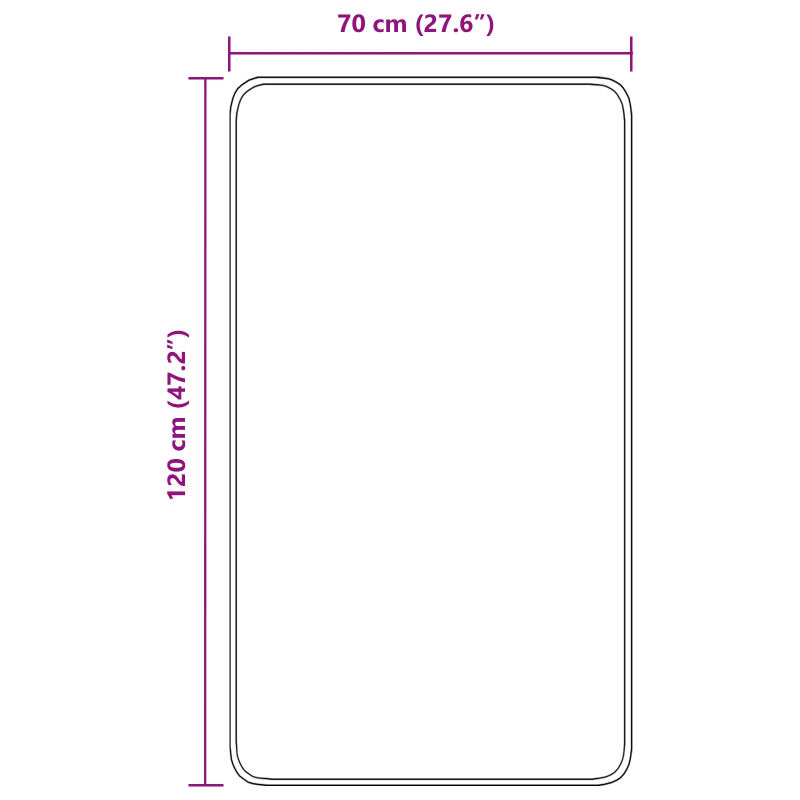 vidaXL Pret-slīdošs vannas paklājs Zaļa 70 x 120 cm PP