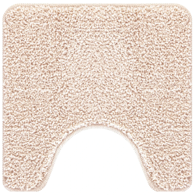 vidaXL Antislip vannas paklāju komplekts 3 pcs Krēmkrāsa PP