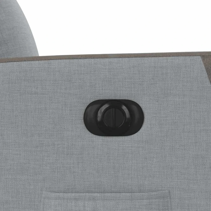 vidaXL elektrisks atpūtas krēsls, atgāžams, gaiši pelēks audums