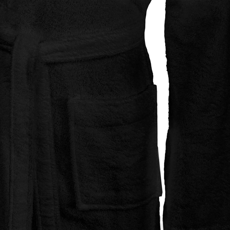 vidaXL Peldmētelis KINN Melna XL Kokvilna