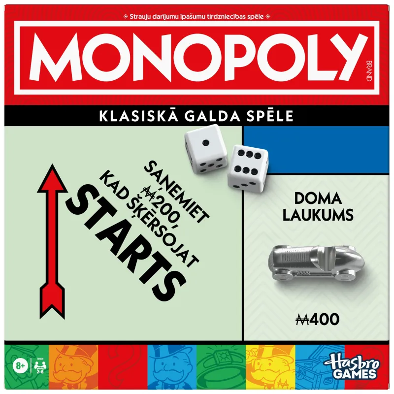 MONOPOLY Galda spēle Classic Refresh ,Latviešu val.,