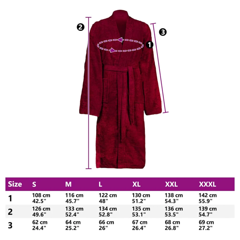 vidaXL Peldmētelis KINN Sarkana S Kokvilna