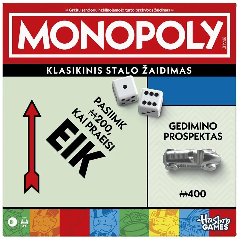 MONOPOLY Board game Classic Refresh ,In Lithuanian lang.,