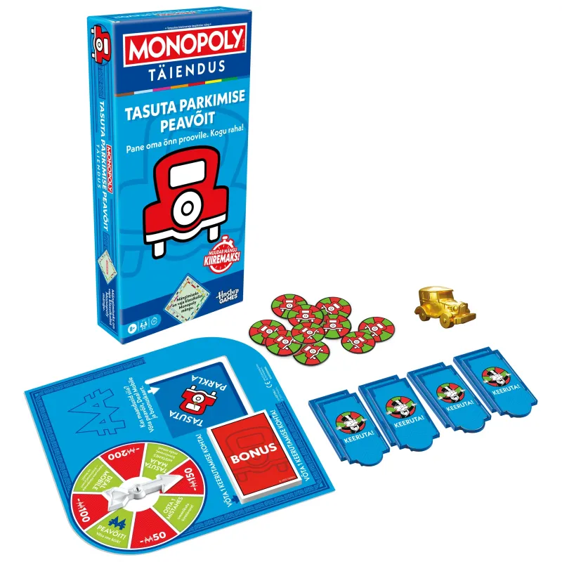 MONOPOLY Board game Free Parking Jackpot expansion ,In Estonian lang.,