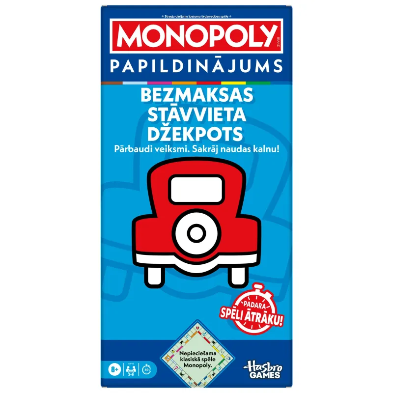 MONOPOLY Galda spēles papildkomplekts, Bezmaksas stāvvieta džekpots ,Latviešu val.,
