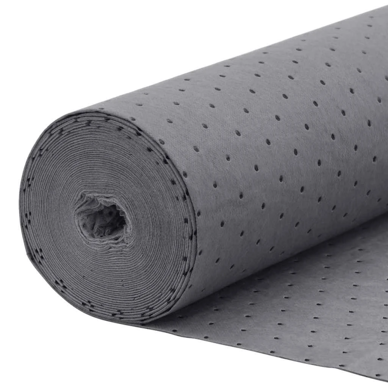 vidaXL eļļas uzsūcošais spilventiņš pelēks 40x1000 cm